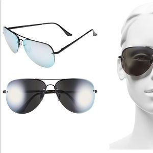 Quay 65mm mirrored Aviator sunglasses